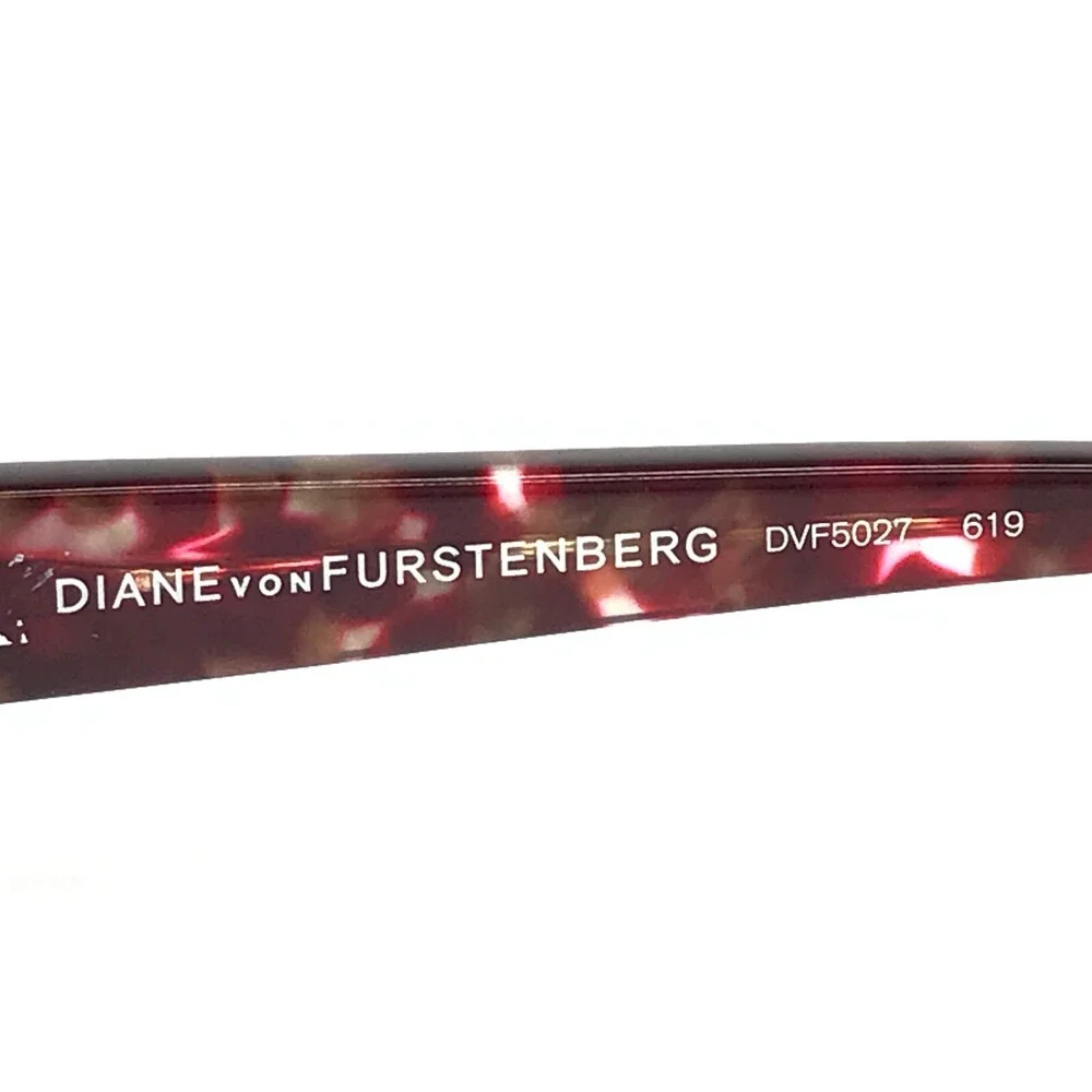 Diane Von Furstenberg Eyeglasses Frames DVF5027 619 Burgundy Oval 52-18-135